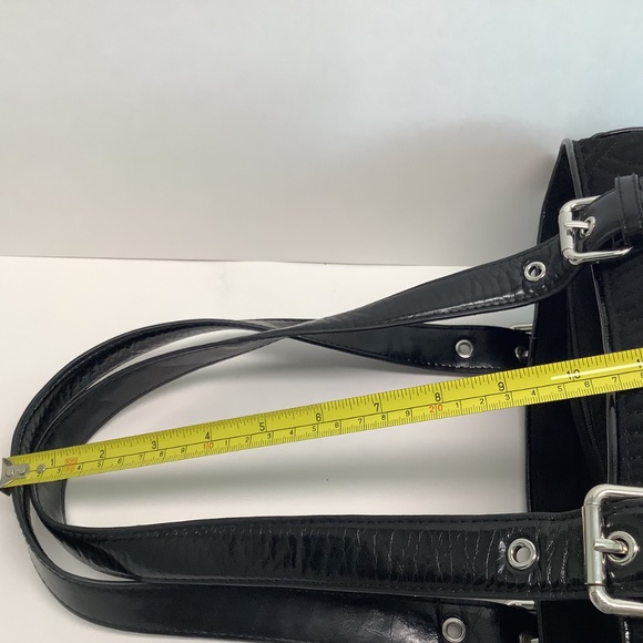 Vera Bradley Classic Quilted Microfiber and Patent Leather Large Black Tote Bag - Picture 5 of 13